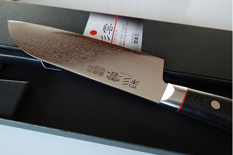 Saiun Damascus Santoku knife 170mm