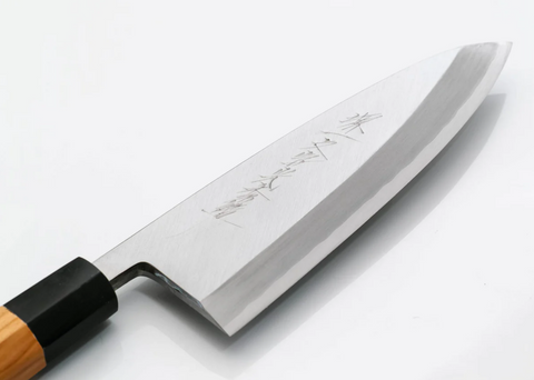 Ichimonji MitsuhideHakugin Deba knife 180mm with Sheath