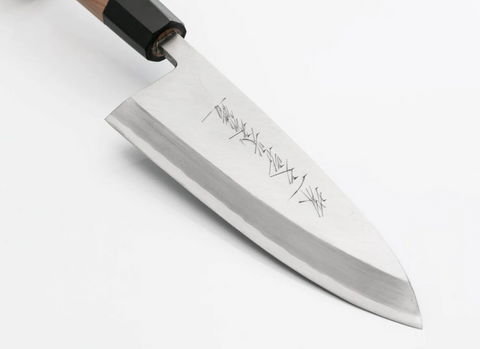 Ichimonji MitsuhideHakugin Deba knife 180mm with Sheath